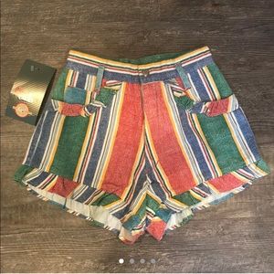 80’s Vintage Kids Striped Camptown Shorts